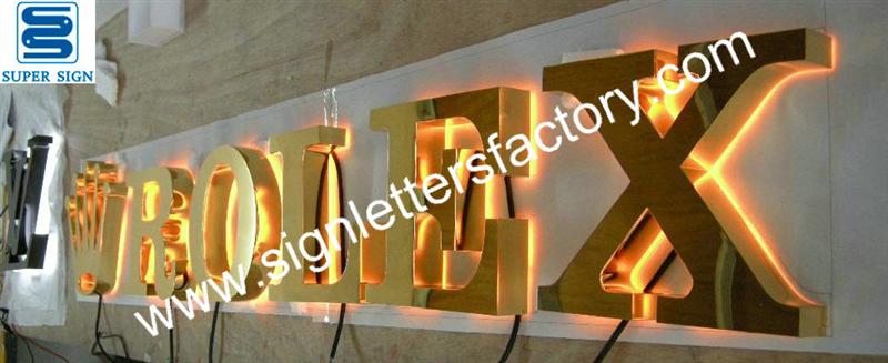 backlit LED letter sign